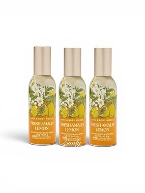 NEW! 3X Bath & Body Works FRESH AMALFI LEMON Room Spray Collection Bundle